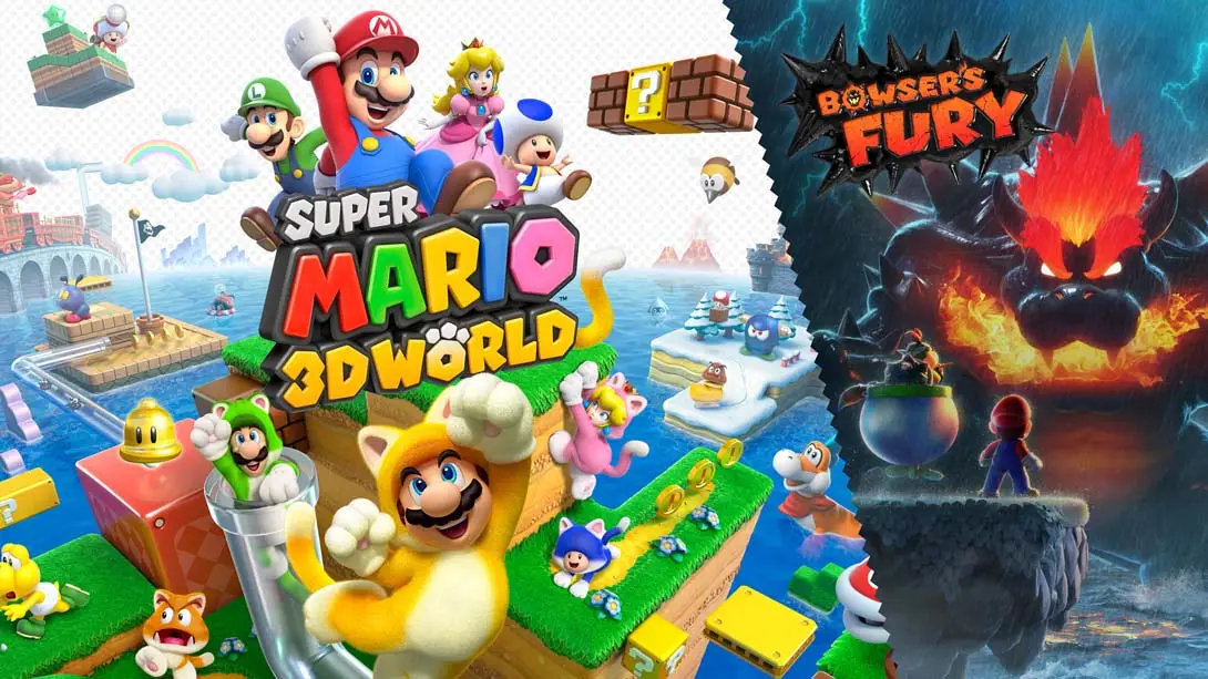 马里奥3D世界+酷霸王之怒 Super Mario 3D World + Bowsers Fury 游戏封面